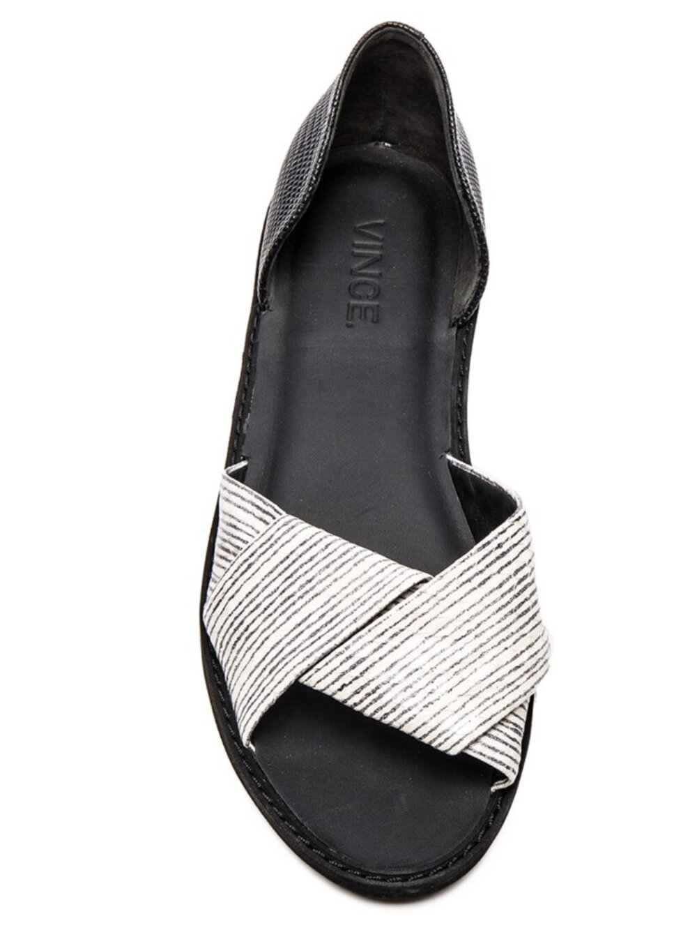 Vince Idara Flat Sandals sz 6 origami d'orsay Italy LIKE NEW